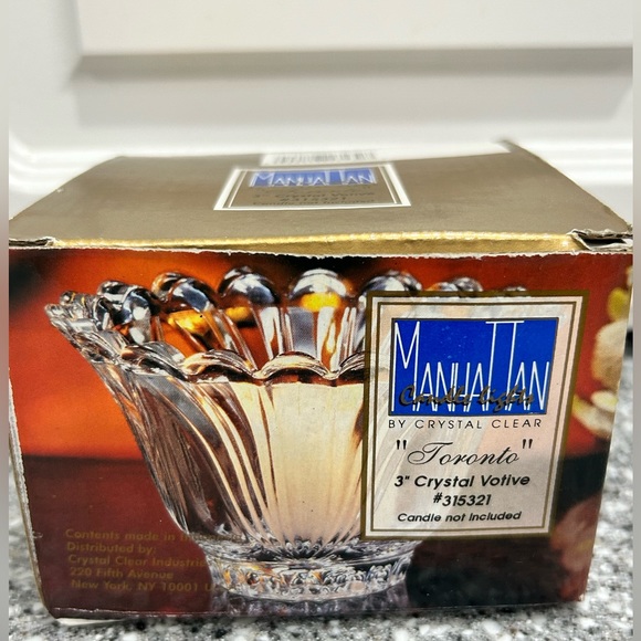 NIB Crystal Clear Votive 3” Candle Holder - Picture 5 of 5